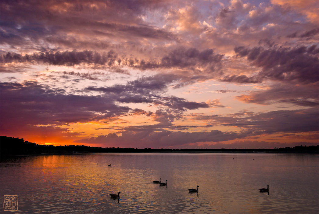 Sunset at Ronkonkoma Lake